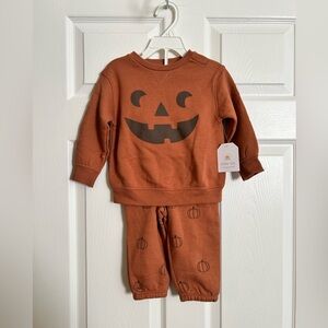 Little Co. by Lauren Conrad Jack lantern sweatsuit NWT 18 months